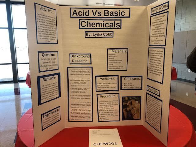 Student science fair projects were displayed to be judged at the Wamego Regional Science Fair.