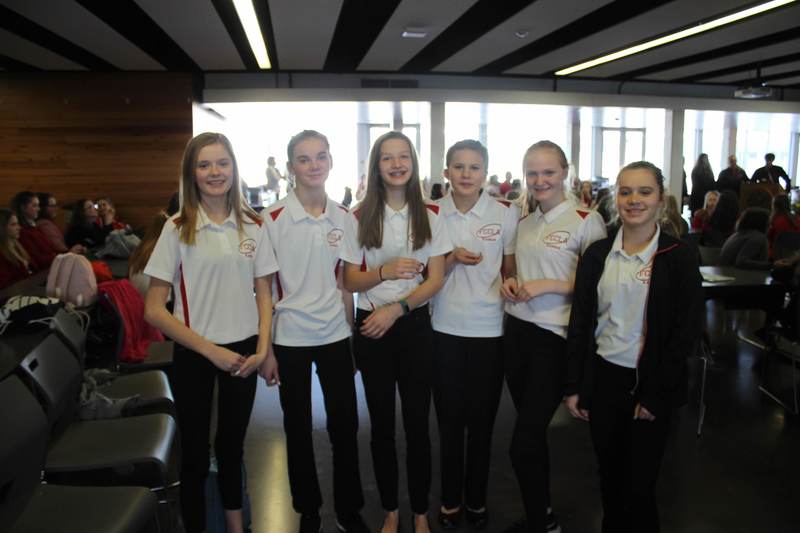 8th Grade: Lily Corkill, Clara Sedlacek, Landry Zoeller, MacKenna Cassel, Alyssa Shelton, Tessa Hartman